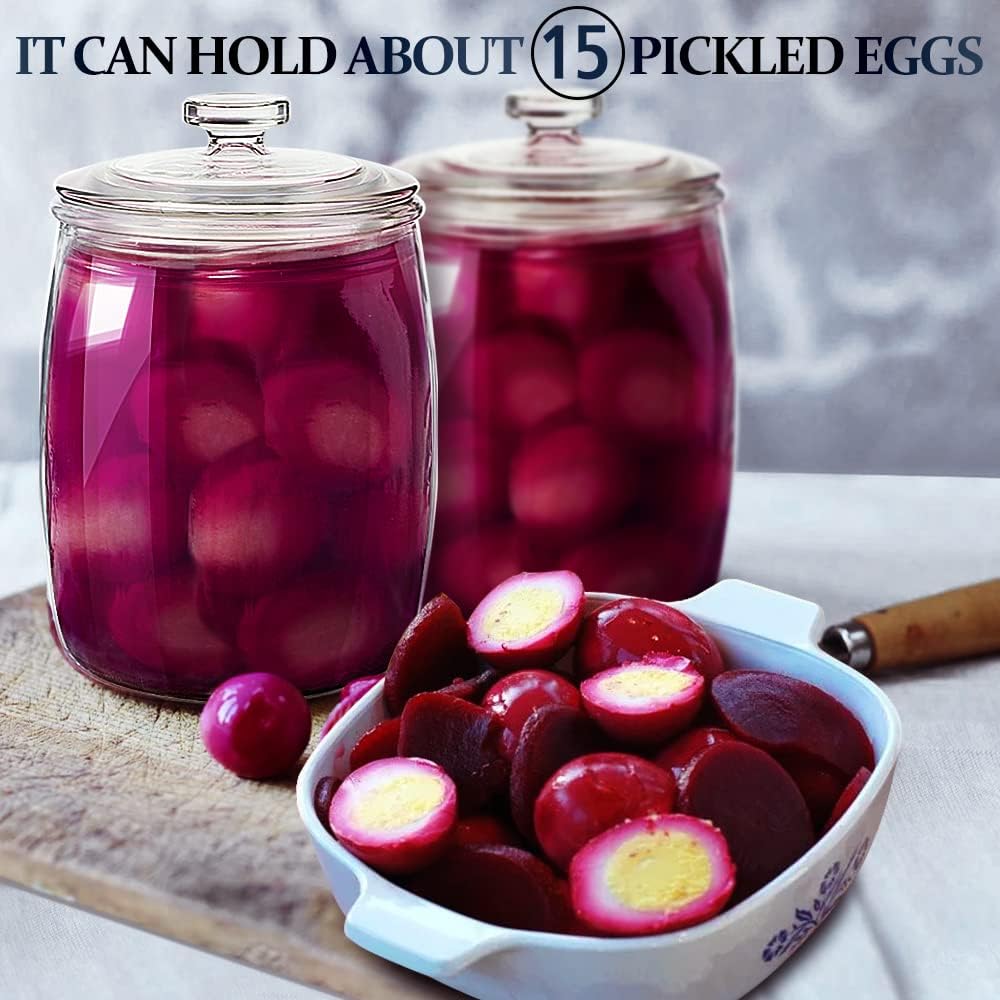 Wide Mouth Apothecary Jar with Lid, 0.5 Gallon Glass Jar for Kitchen Storage and Laundry Room Organization, 72 oz Clear Glass Container for Cookie, Candy, Sugar, Flour, Nuts - Image 2