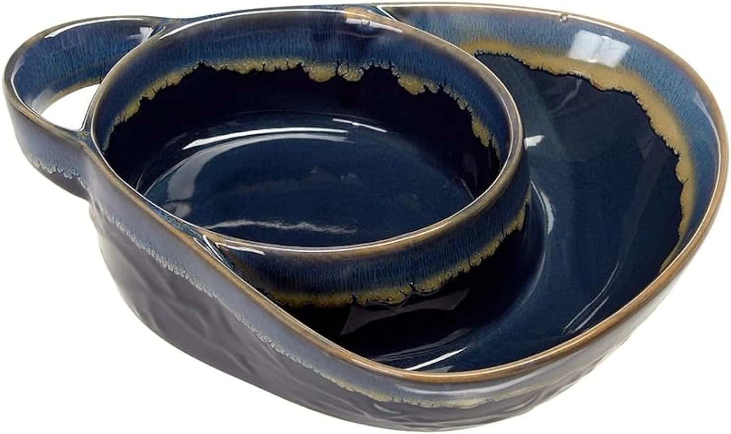 Sets of 2 Stoneware Soup & Side Bowls - Set of 2 Soup & Side Bowls Navy