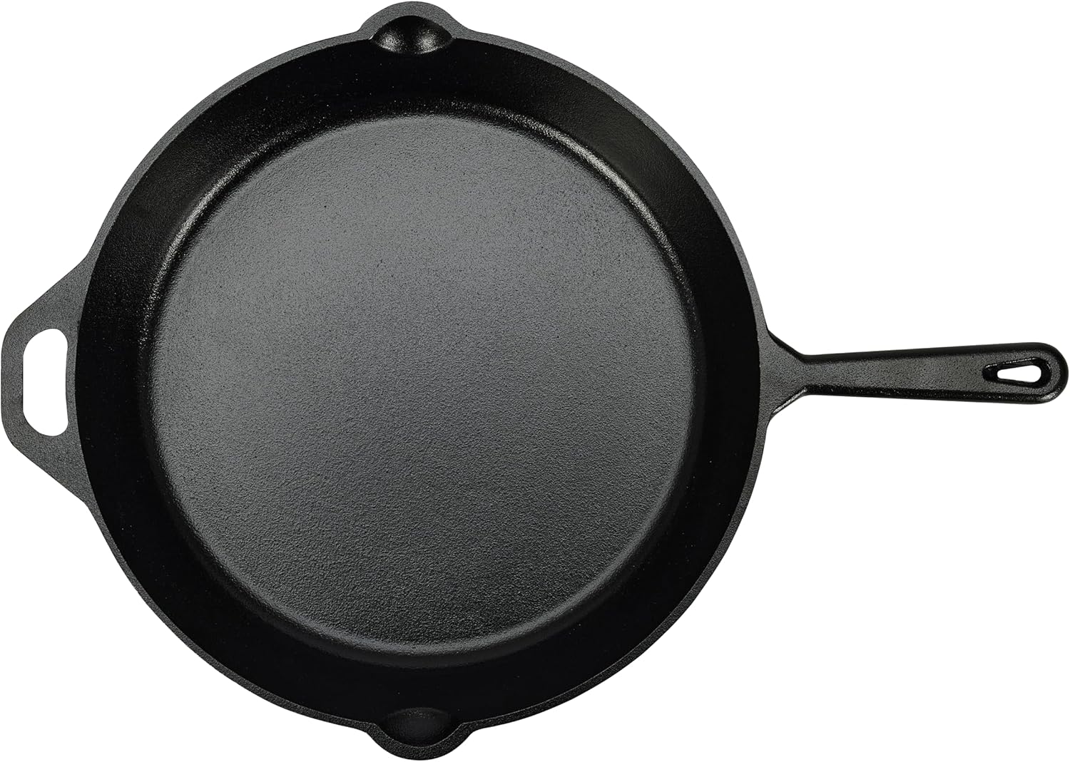 Pre-Seasoned Cast Iron Skillet, Heavy-Duty & Large, 15-Inch, Black