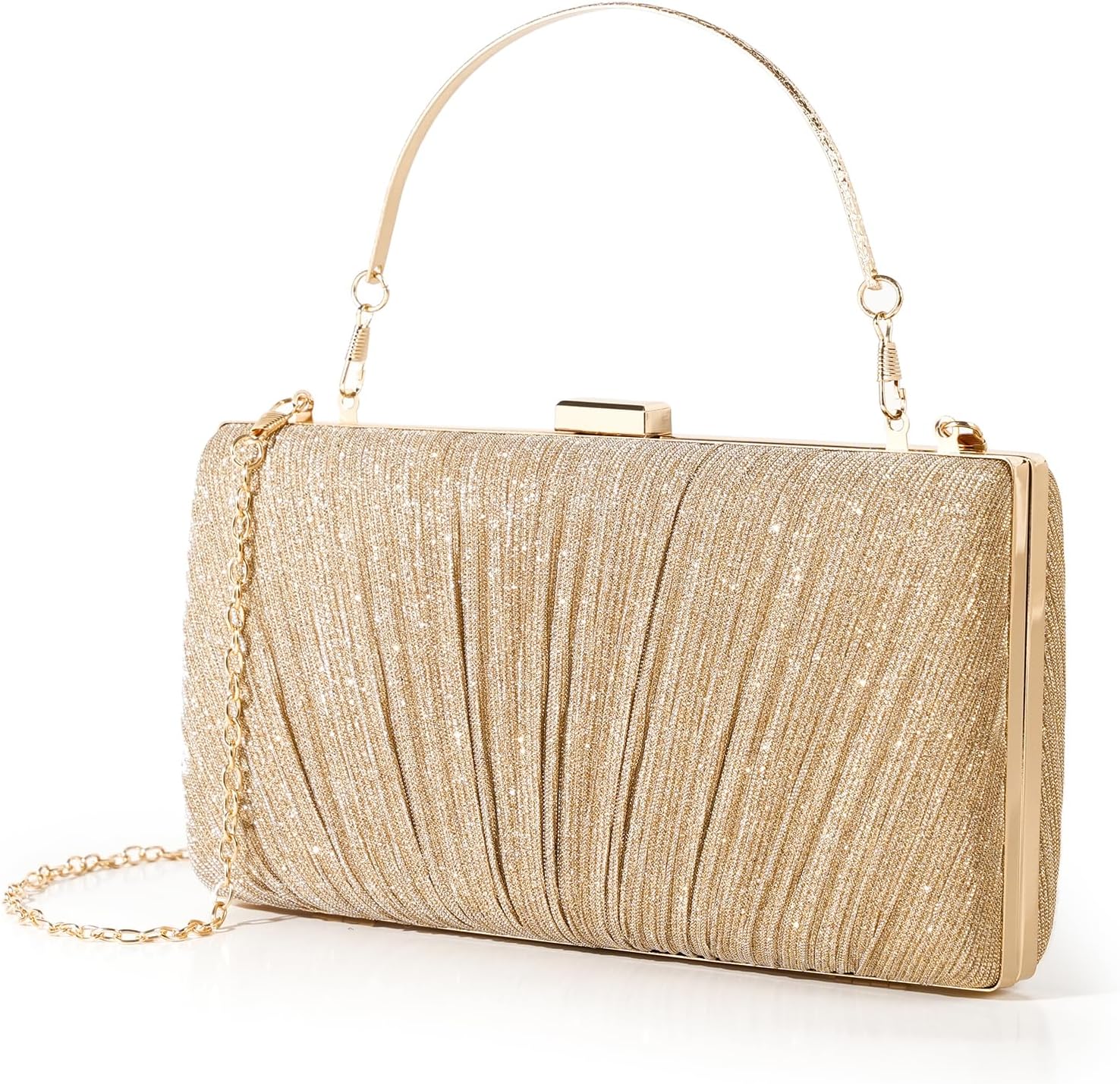 Clutch Purses for Women Pleated Evening Handbag with Chain Prom, Cocktail, and Wedding | Pleated